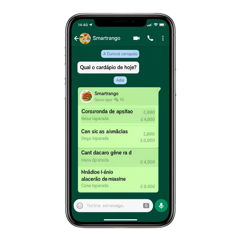 Conversa de exemplo do AI ZAP no WhatsApp